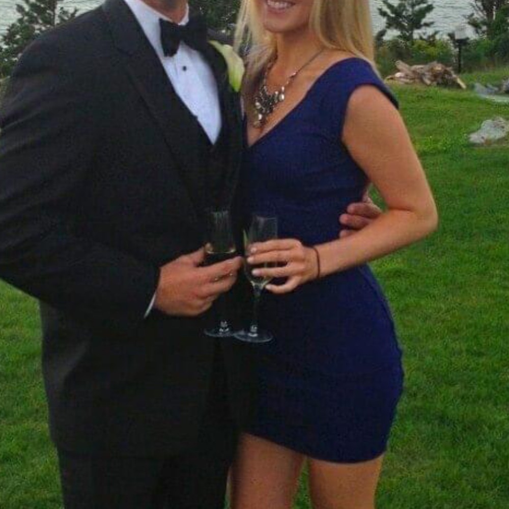 Blue French connection bandage dress